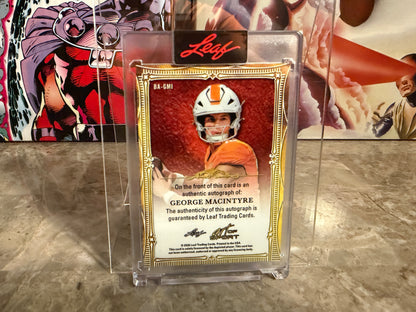 George MacInytre 2026 Leaf Art of Sport Base Auto Platinum /7