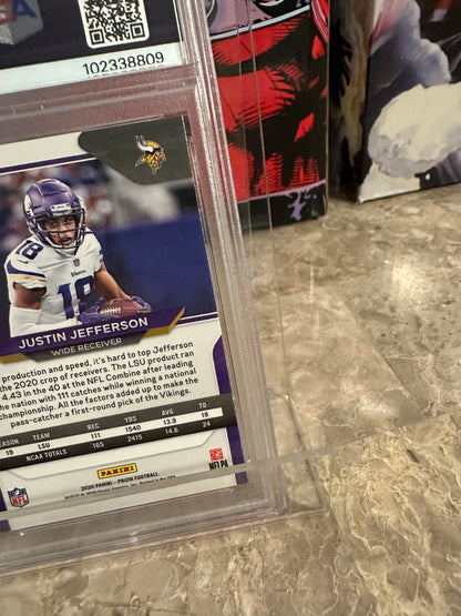 Justin Jefferson #398 PSA Mint 9.0 (2020 Panini Prizm)
