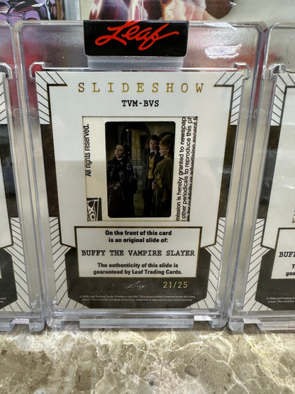 2026 Leaf Slideshow BUFFY THE VAMPIRE SLAYER Metal /25 ANGEL Giles Xander LOT