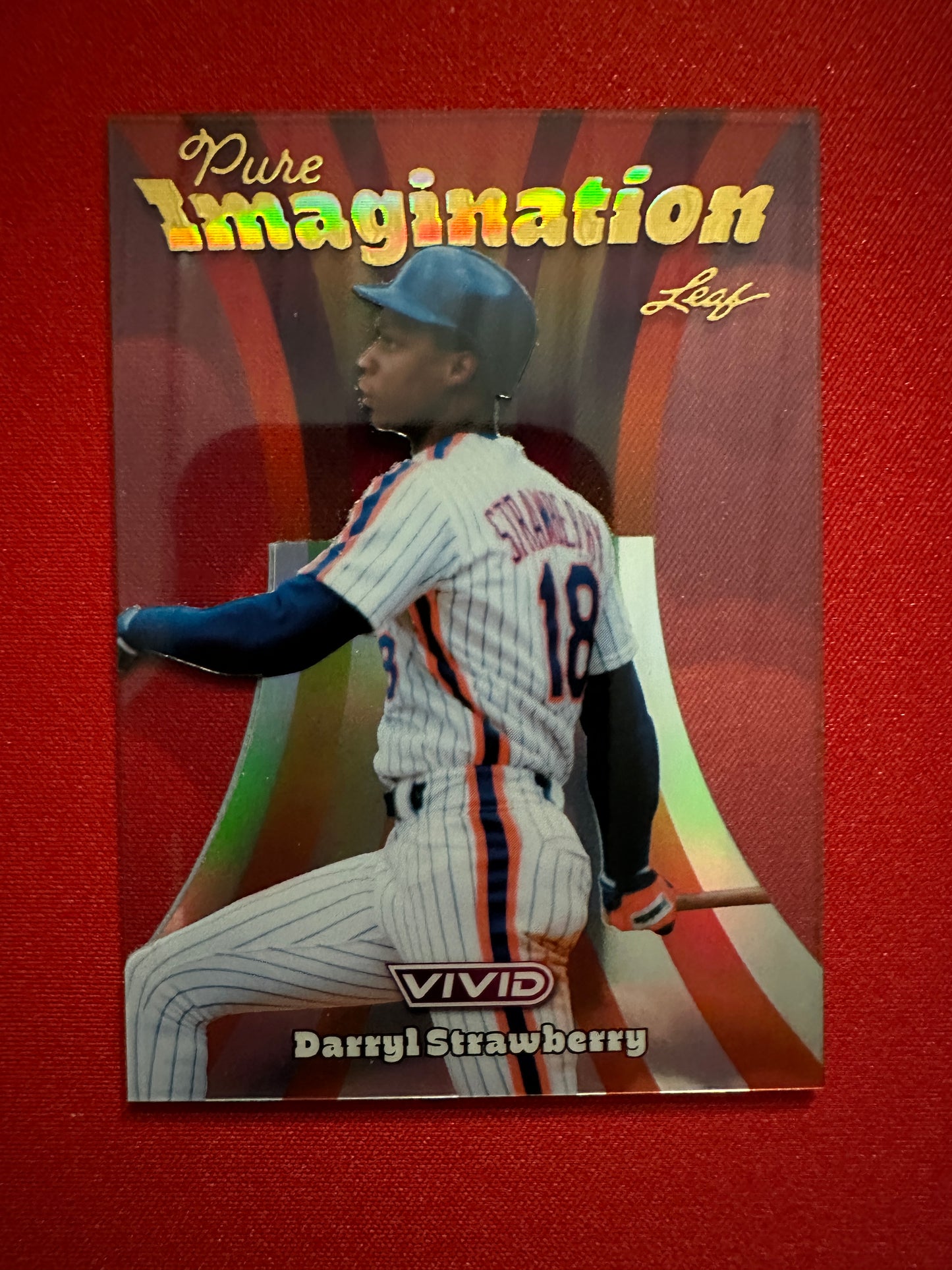Darryl Strawberry 2026 Leaf Vivid Pure Imagination Gold Clear 1/1 Mets Legend
