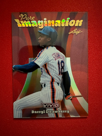 Darryl Strawberry 2026 Leaf Vivid Pure Imagination Gold Clear 1/1 Mets Legend