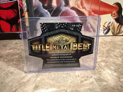 Shakur Stevenson 2026 Leaf Metal Ring Kings Title Belt Auto Silver /10