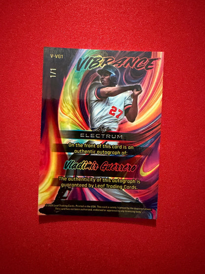 Vladimir Guerrero 2026 Leaf Electrum Vibrance Auto Silver 1/1