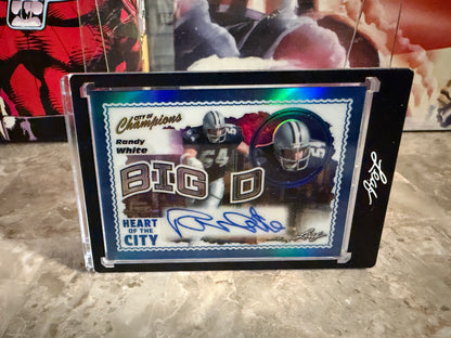 Randy White 2026 Leaf City of Champions Heart Auto Blue Color Match /25