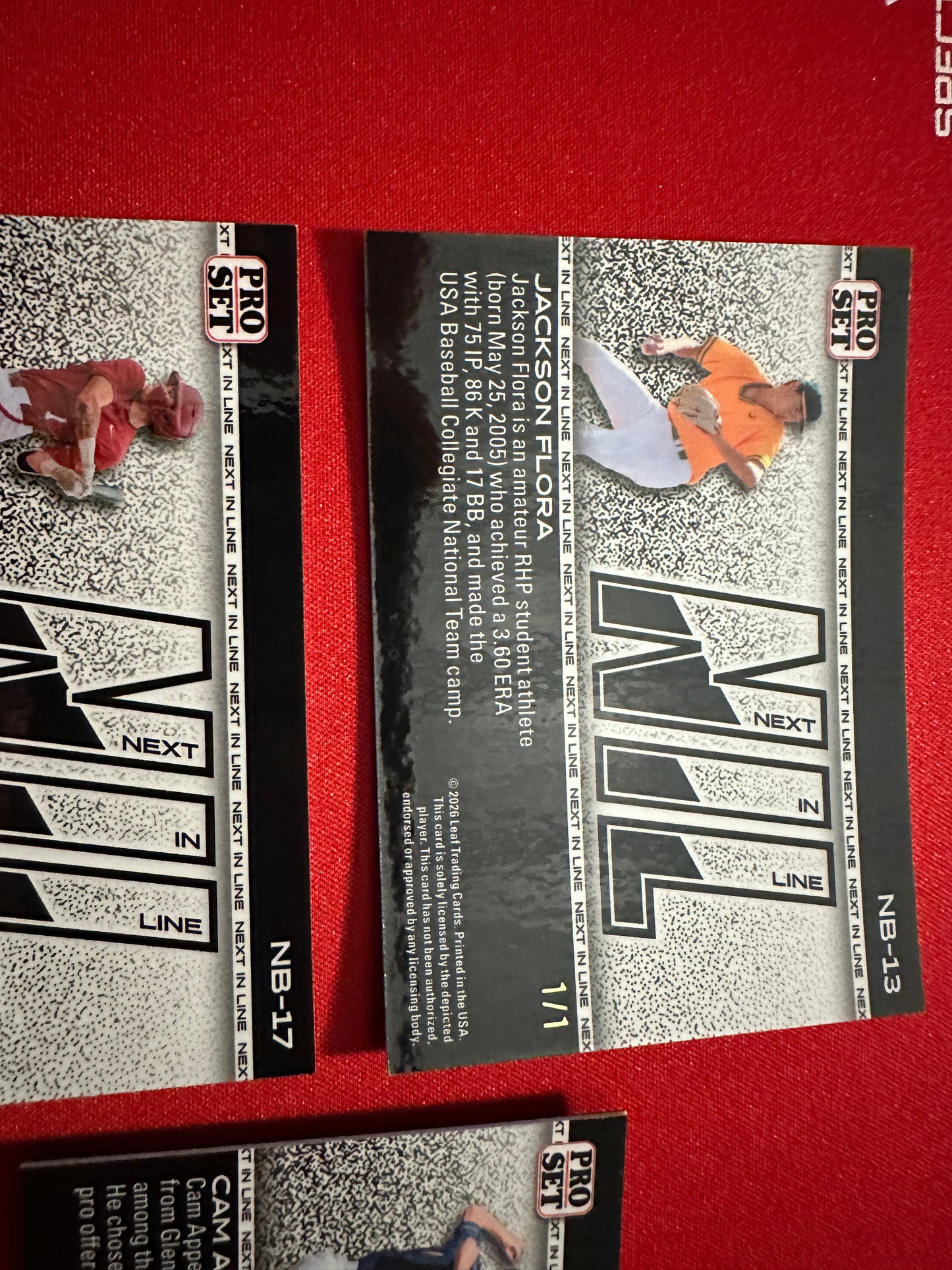 2026 Pro Set NIL Lot Justin Lebron /6 TWO 1/1s Flora Super Prismatic Appenzeller Gold