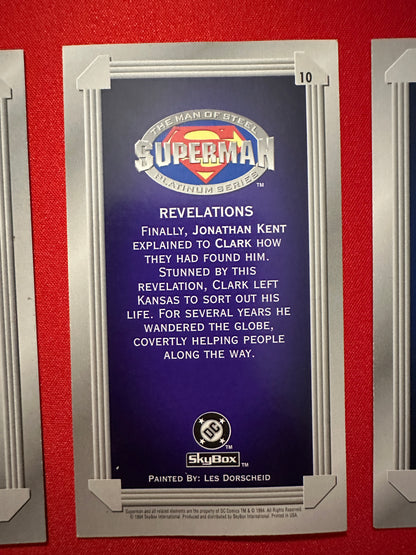 1994 Skybox DC Superman Platinum Series FG1/S4 Forged in Gold/Spectral-Etch