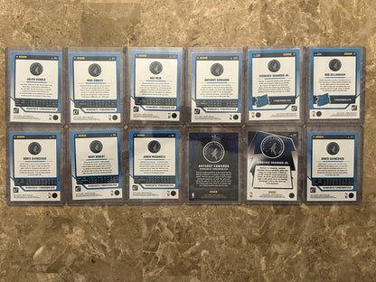 2024 Panini Donruss Basketball Minnesota Timberwolves Team Set (12 cards)