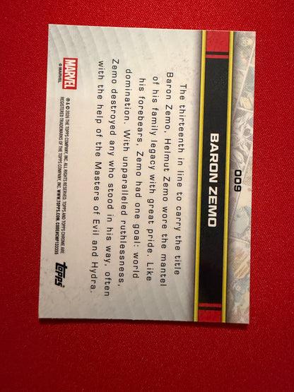 2026 Topps Marvel Chrome Baron Zemo /62 Spider-Web Red Blue #009