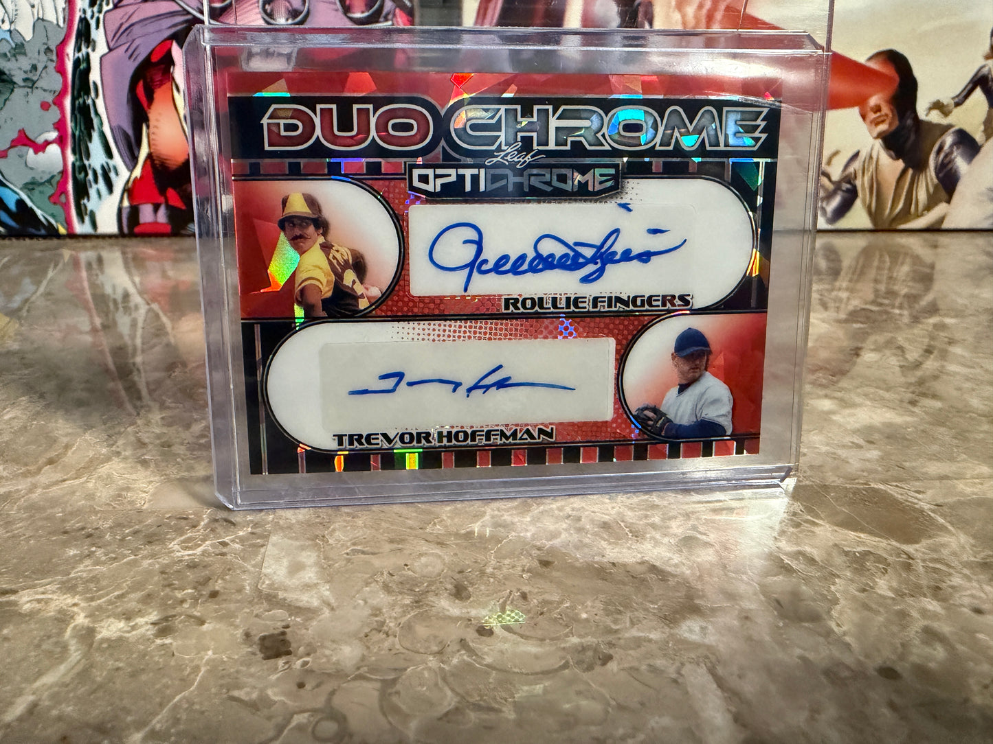 Rollie Fingers Trevor Hoffman 2025 Leaf Optichrome Baseball Duochrome Crystal 1/1