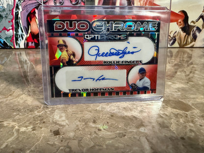 Rollie Fingers Trevor Hoffman 2025 Leaf Optichrome Baseball Duochrome Crystal 1/1
