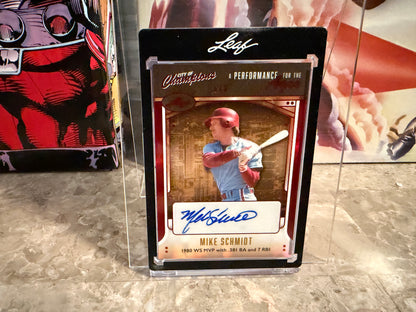 Mike Schmidt 2026 Leaf City of Champions Performance Ages Auto Color Match 6/6