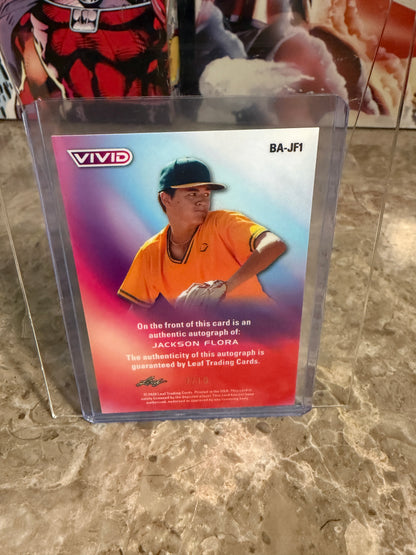 2026 Leaf Vivid Baseball Jackson Flora Auto /10 Green