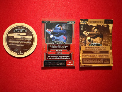 2026 Leaf Baseball Nation Zyhir Hope Auto & Die-Cut 3-Card Lot