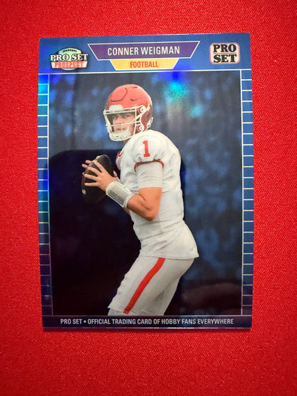 2026 Leaf Pro Set Metal Football Conner Weigman 1989 Auto Black /2 + Base Lot