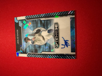 Jesus Made 2025 Leaf Optichrome Baseball Base Auto Platinum Crystal /7