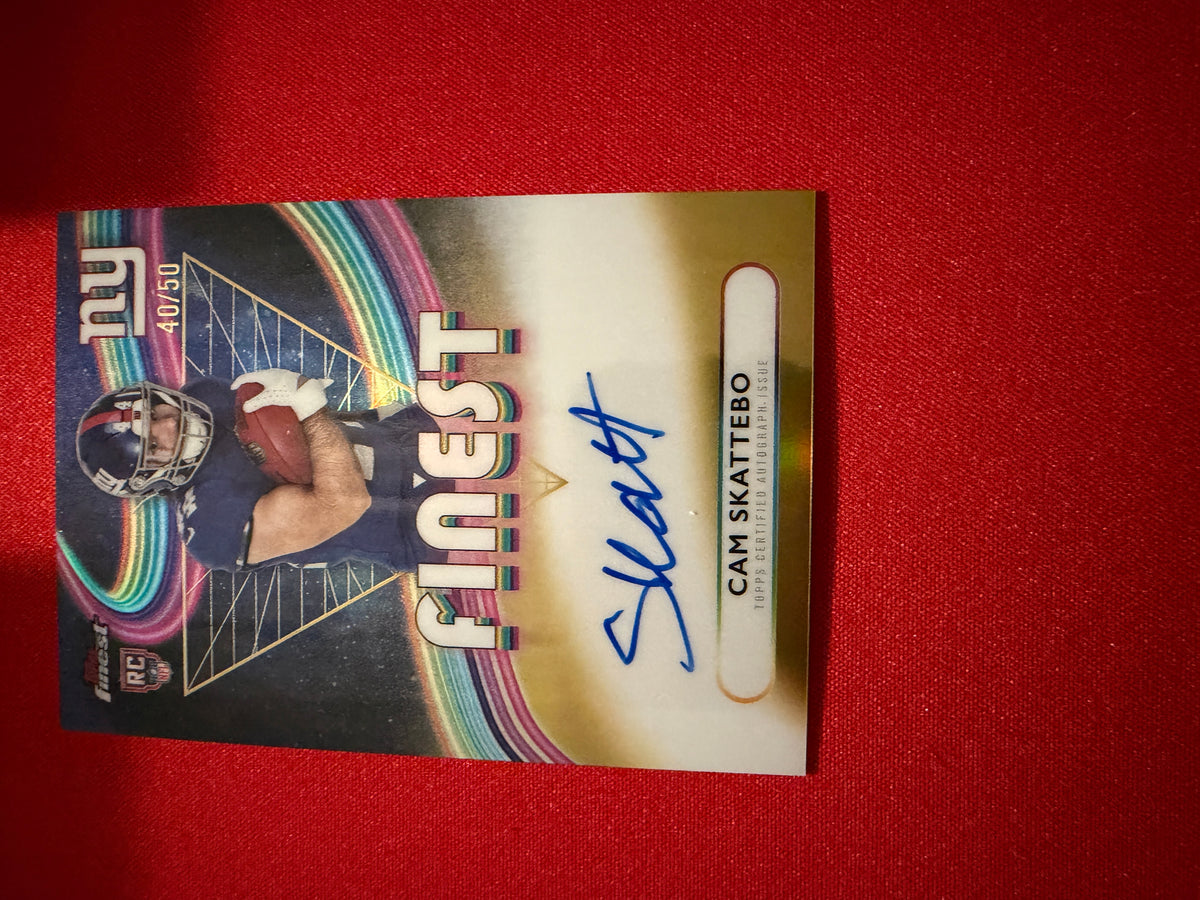 Cam Skattebo 2025 Topps Finest Rookie Finest Autographs Gold /50