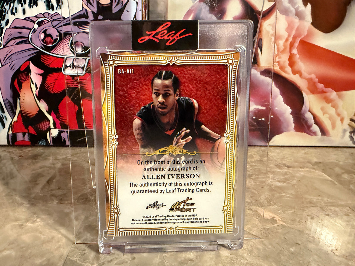 Allen Iverson 2026 Leaf Art of Sport Base Auto Bronze /35