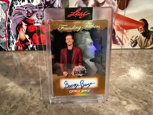 George Birge 2026 Leaf Independence Day Founding Fathers Auto Gold 1/1