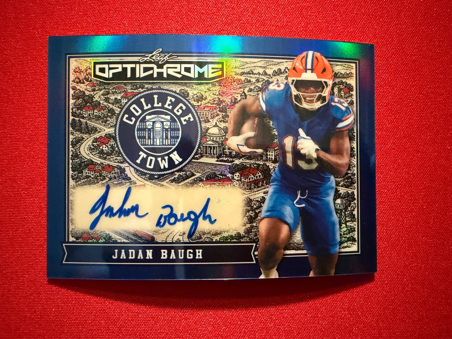 2026 Leaf Optichrome Jadan Baugh College Town Blue Color Match Auto /5