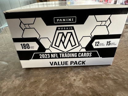 2023 Panini Mosaic Football NFL Value Fat Cello Box - 12 Factory Sealed Packs
