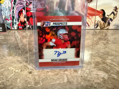 2026 Leaf Pro Set Metal Noah Grubbs 1990 Mini Auto Red 1/1