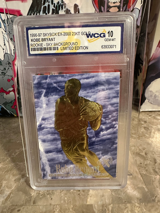 Kobe Bryant WCG 10 Gem Mint (1996-97 Skybox EX-2000) - 23KT Gold Sky