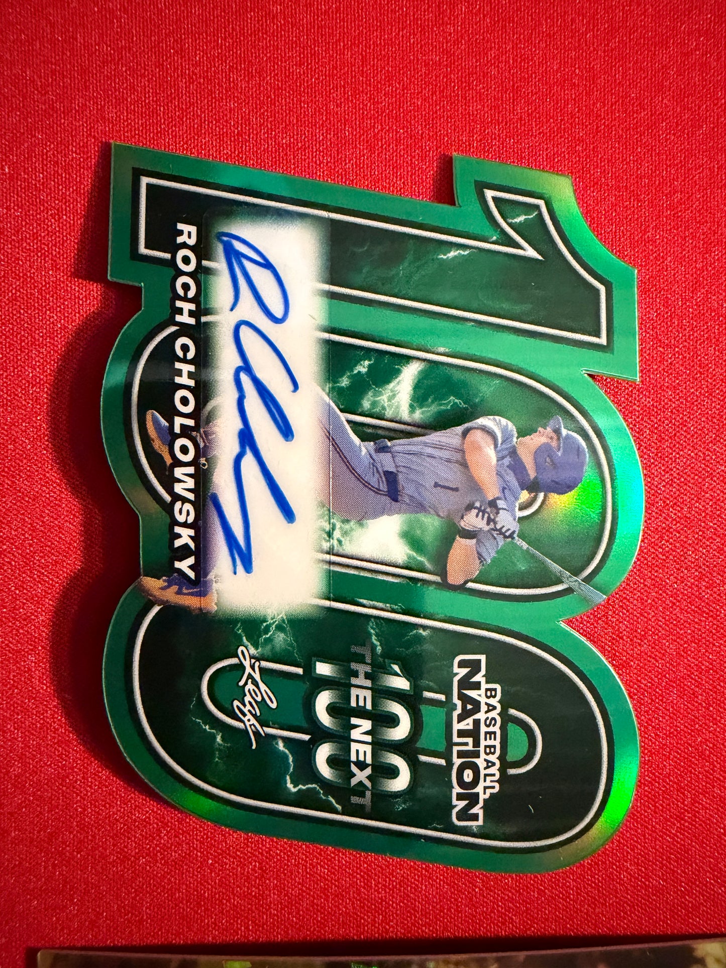 2026 Leaf Baseball Nation Roch Cholowsky Green Auto 3/5 Die-Cut & Silver /65 Lot