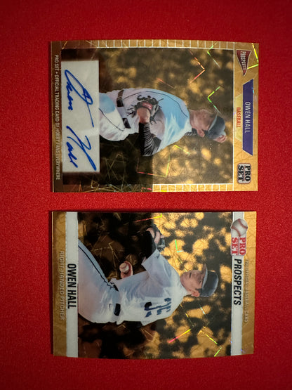 Owen Hall 2026 Leaf Pro Set 1/1 Dual Masterpiece Prospect Lot