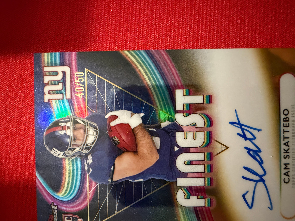 Cam Skattebo 2025 Topps Finest Rookie Finest Autographs Gold /50