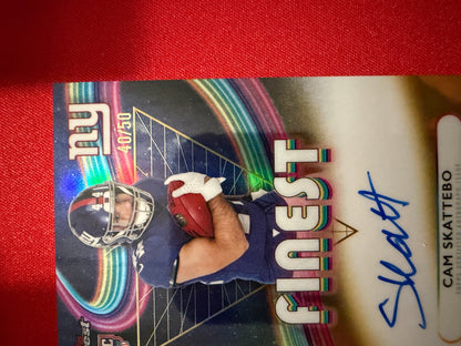 Cam Skattebo 2025 Topps Finest Rookie Finest Autographs Gold /50