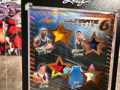 Shaq Ewing Ming Parish Jokic Walton 2026 Leaf Ultimate Sports 6 Game-Used Patch
