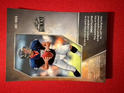 Doug Flutie 2026 Leaf Metal Base On-Card Auto Blue Prismatic /6