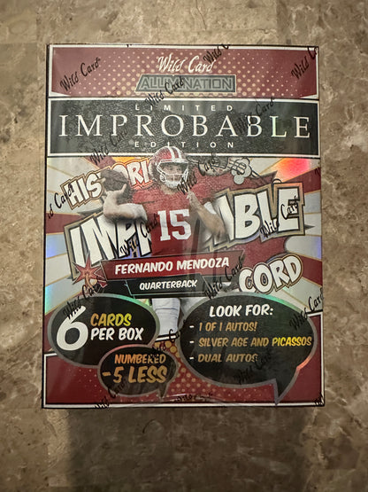 2025 Wild Card Comix Improbable Limited Box - Fernando Mendoza - Read Desc