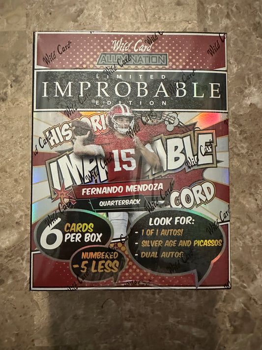 2025 Wild Card Comix Improbable Limited Box - Fernando Mendoza - Read Desc