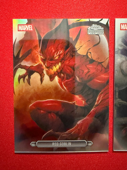 2026 Topps Marvel Chrome Fanfare Forge Red Goblin 2-Card Lot