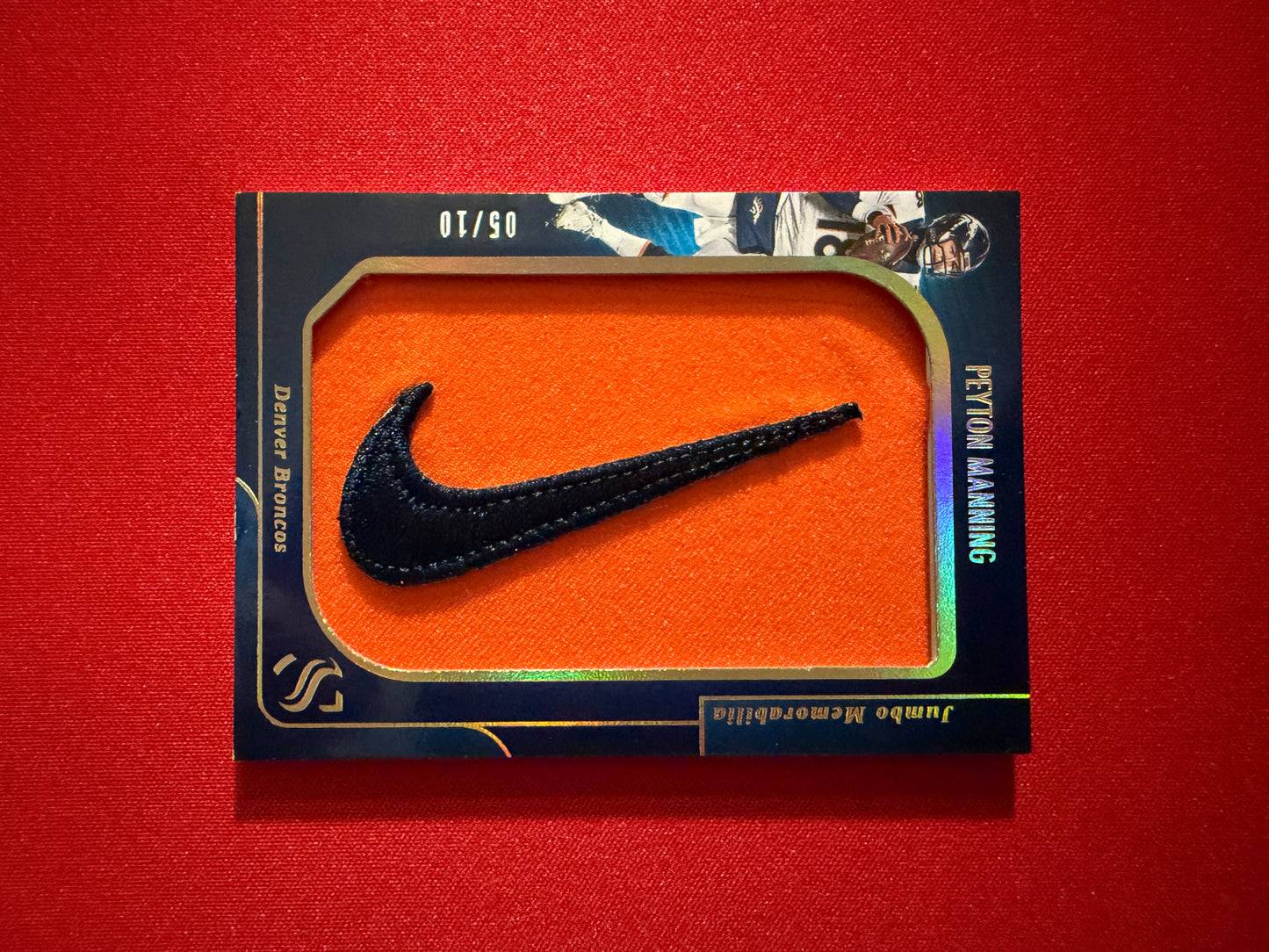 Peyton Manning 2025 Panini Silhouette Jumbo Memorabilia Nike Swoosh Patch /10