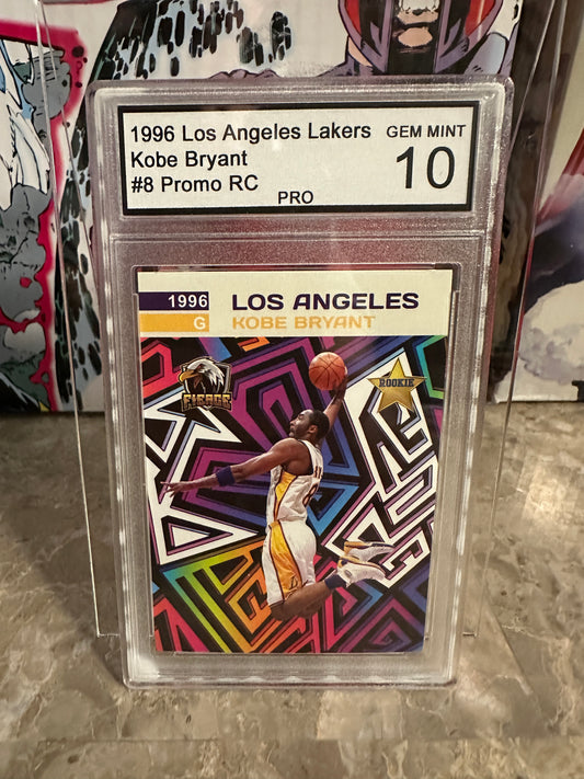Kobe Bryant #8 Graded 10 Gem Mint (1996 L.A. Lakers) - Promo RC/Low Pop