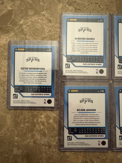 2024 Panini Donruss Basketball San Antonio Spurs Team Set (10 cards)