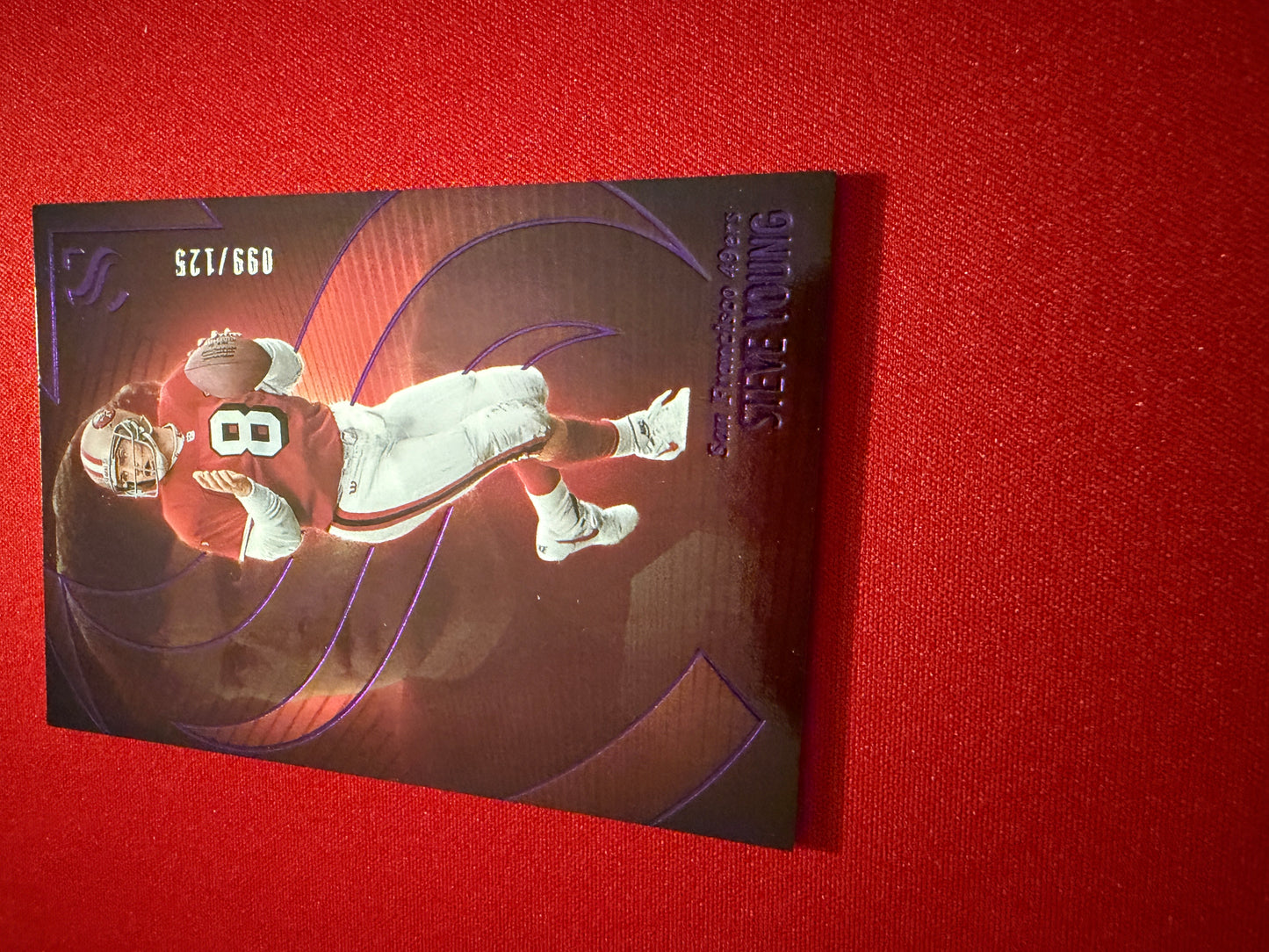 Steve Young 2025 Panini Silhouette Football Base Purple /125