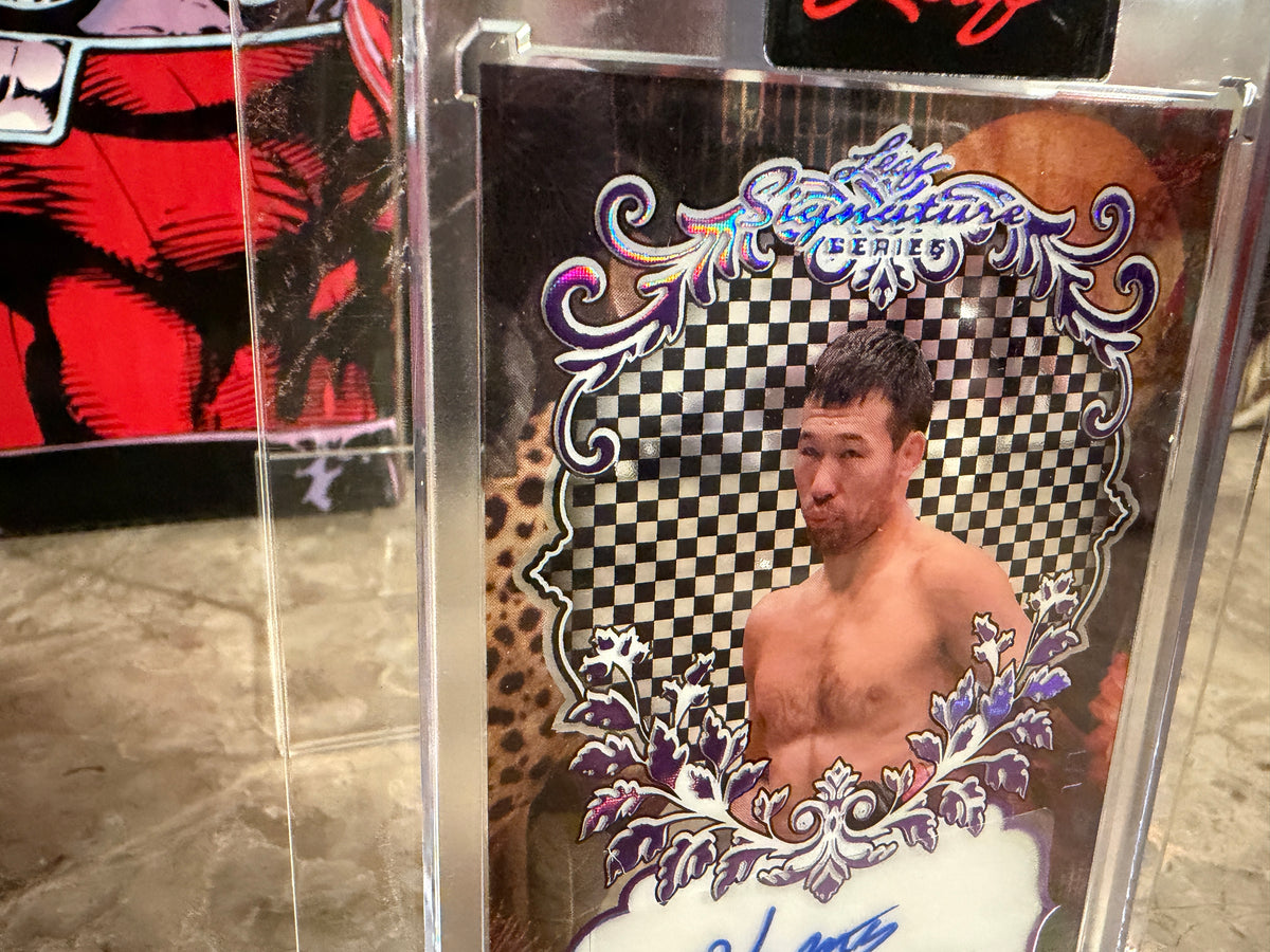 Shavkat Rakhmonov 2026 Leaf Signature Series Base Clear Auto Purple 1/1