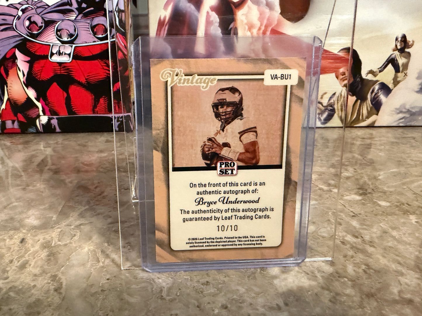 Bryce Underwood 2026 Leaf Pro Set Metal Vintage Auto Silver 10/10 Bookend Michigan