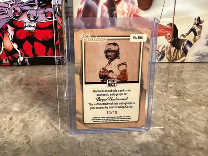 Bryce Underwood 2026 Leaf Pro Set Metal Vintage Auto Silver 10/10 Bookend Michigan