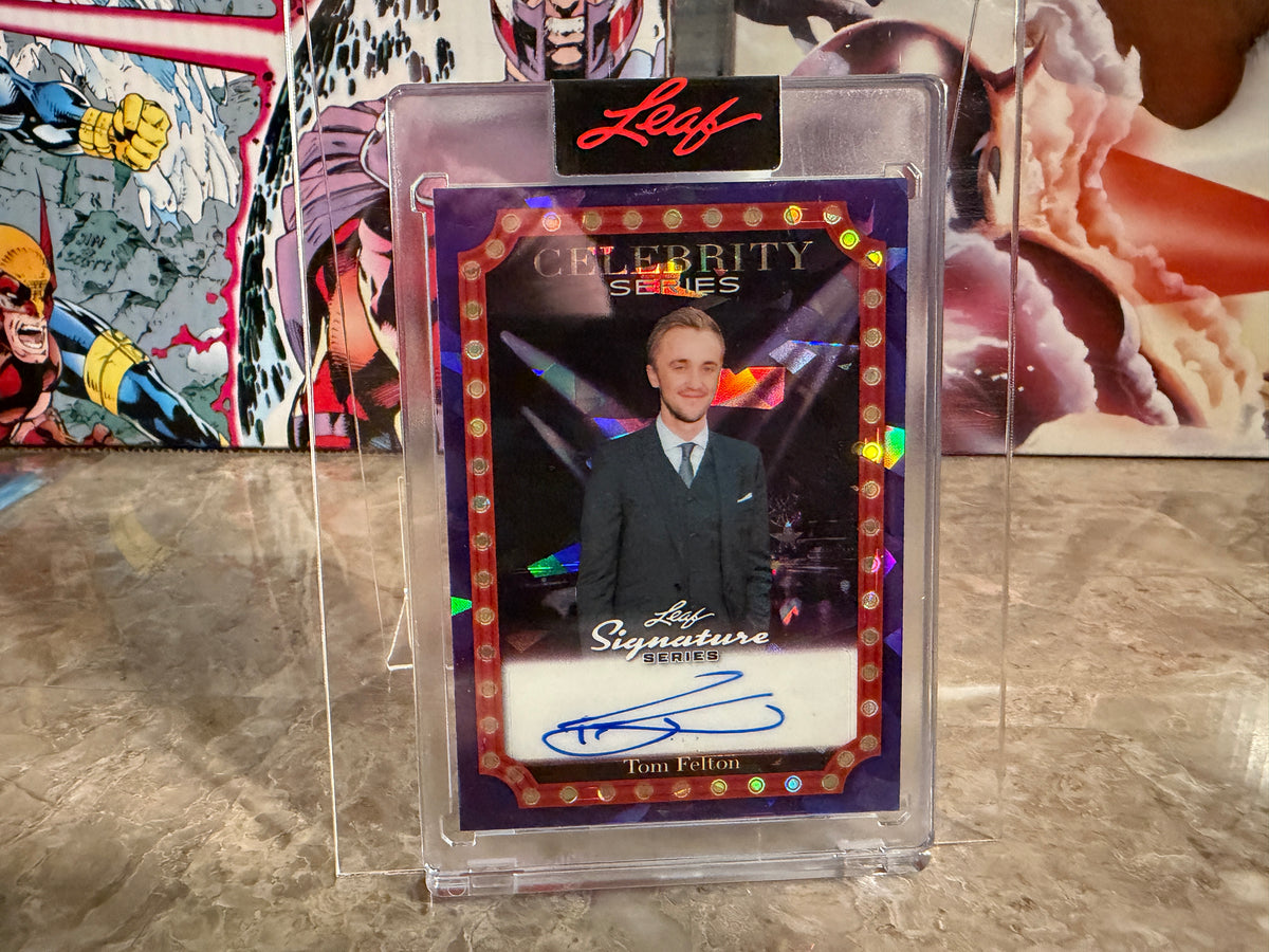 Tom Felton 2026 Leaf Signature Series Celebrity Series Auto Purple Crystal 1/1
