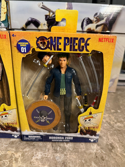 🏴‍☠️ One Piece (Netflix Live-Action) Adventure Series 01 – 3-Figure Full Set