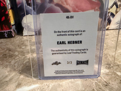 Earl Hebner 2026 Leaf Metal Ring Kings 1948 Auto Green 3/3 Bookend