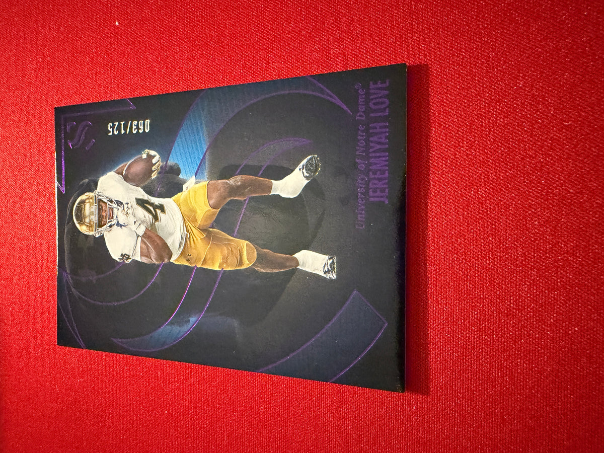 Jeremiyah Love 2025 Panini Silhouette Football Base Purple /125 #11