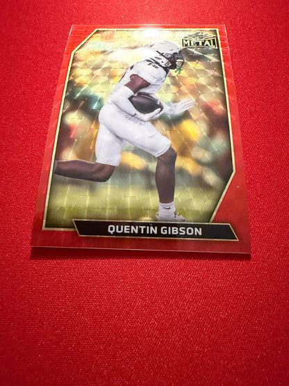 2026 Leaf Metal Football Quentin Gibson Red Flood Super Prismatic 1/1