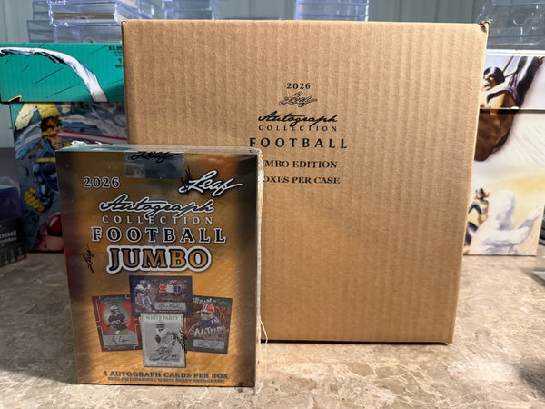 2026 Leaf Autograph Collection Football Jumbo Hobby 8-Box Case