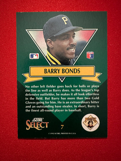 1993 Score Select STARS #7 Barry Bonds - Dufex Insert - Giants - NM/MT