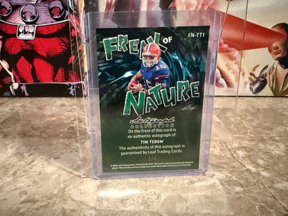 Tim Tebow 2026 Leaf Autograph Collection Football Freak of Nature Auto 1/1